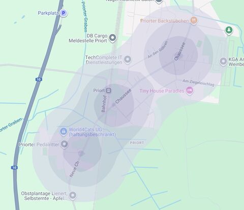 Bus stop influence area