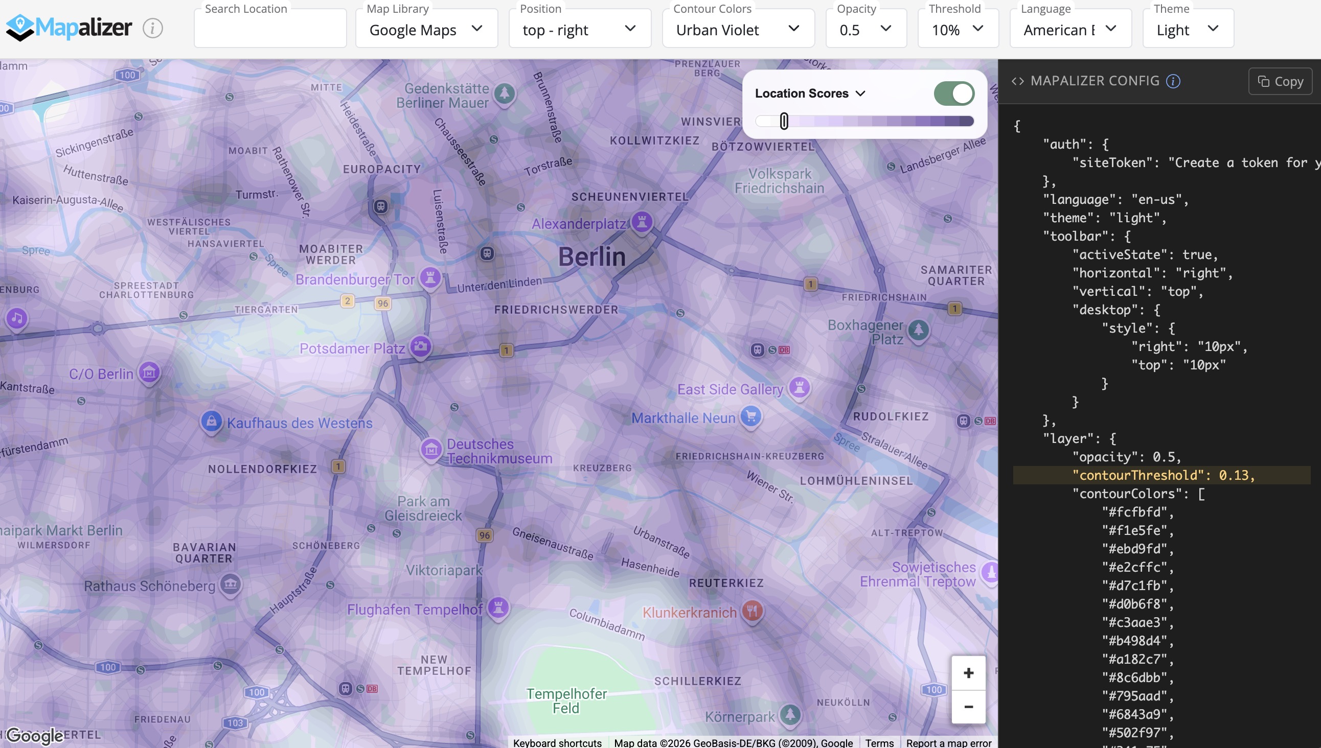 Mapalizer Toolbar Configurator